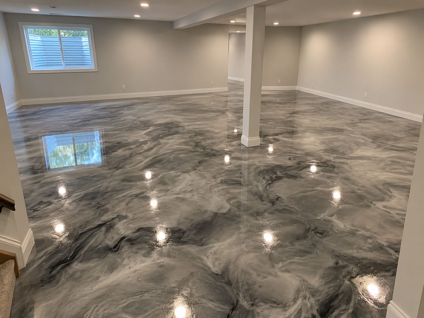 Metallic epoxy floor near Beaverton