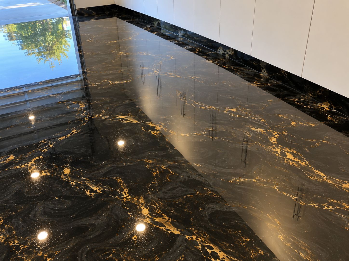 Metallic epoxy floor near Salmon Creek