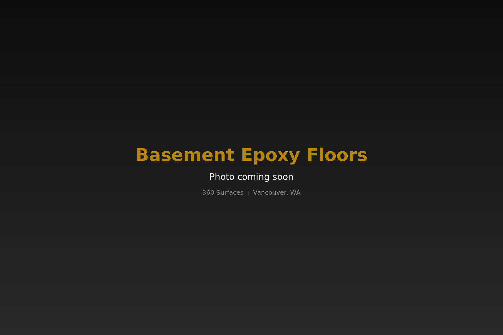 Basement Epoxy Floors project 1 — 360 Surfaces Vancouver WA