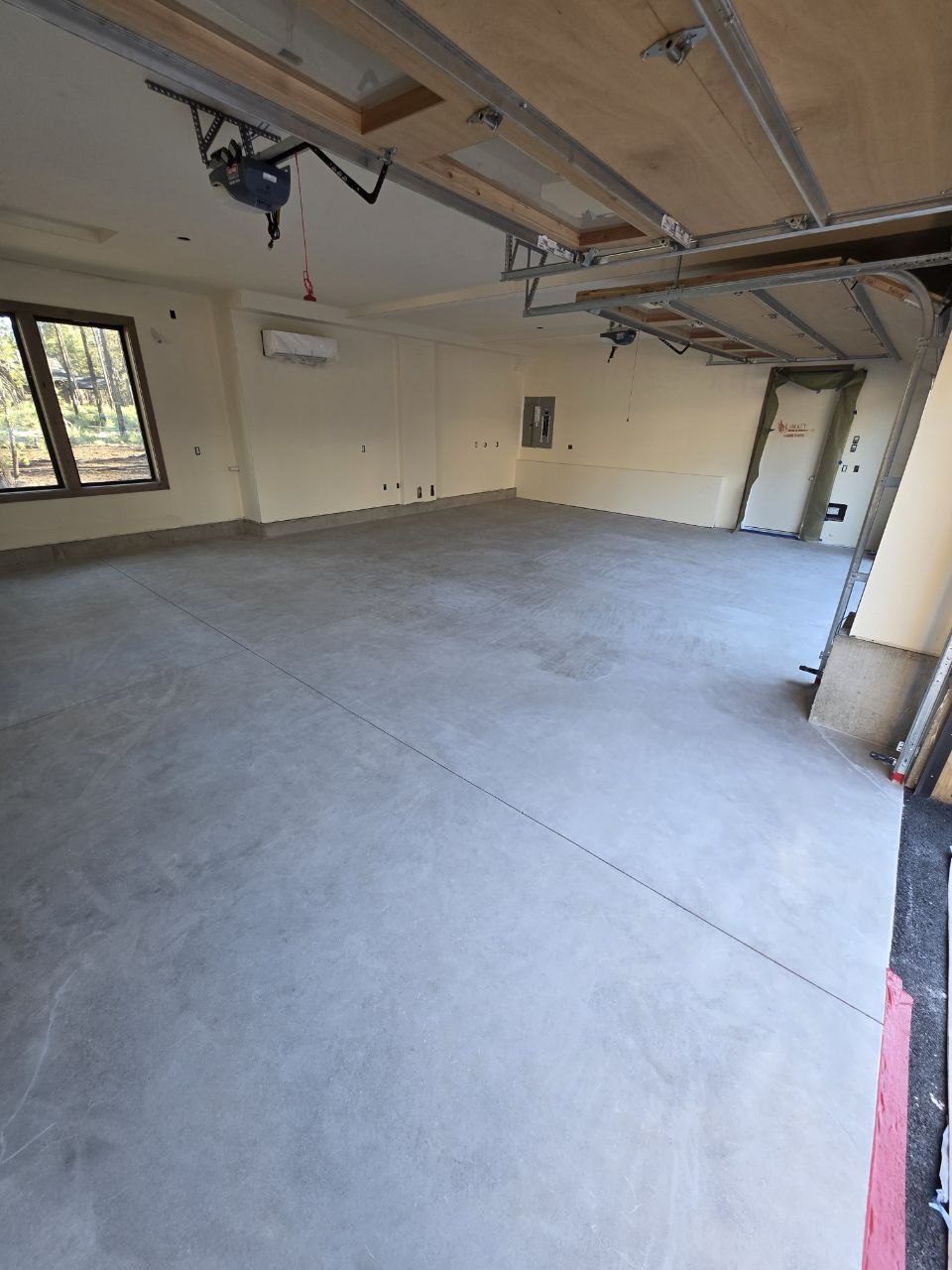 Bare concrete garage slab before epoxy flake coating — 360 Surfaces Vancouver WA